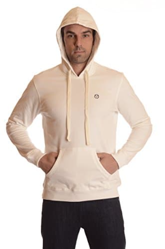 Ardorr's 100% Cotton Men's PullOver Hoodie (S, OFF WHITE)