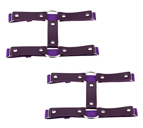 TISDA2pcs Punk Leather Garter Elastic Stud Leg Garter Belt