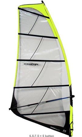 Chinook 7.5 Power Glide Windsurf Sail, SP75