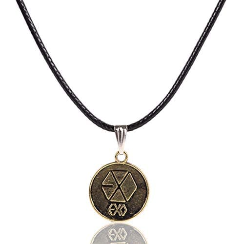 highouse Value-for-Money Kpop EXO Same Heel Combination Logo Pendant Necklace Letter Lettering Pendant Necklace Fans Hot Gift