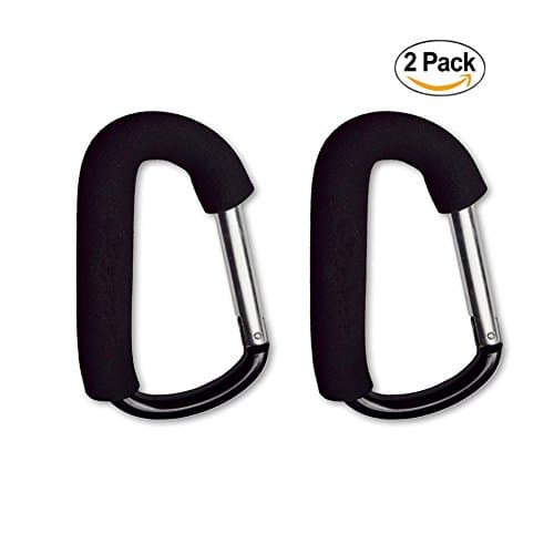 Baby Commander 2PCS Large Mommy Handy Stroller Hook ,Multi Organizer Accessories Clips on Toddler Stroller Travel Systems,Secure Purses,Diaper Bags,Shopping bags and more