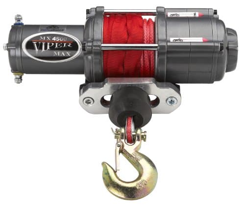 Viper Max 4500lb UTV Winch &amp; Custom Mount for Yamaha Rhino 450/660/700 with RED AmSteel®-Blue Synthetic Rope
