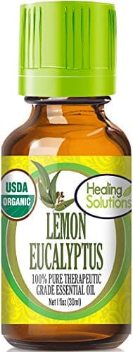 Healing Solutions Organic 30ml Oils - Lemon Eucalyptus Essential Oil - 1 Fluid Ounce
