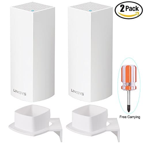 WMTGUBU Wall Mount Bracket Holder Stand Base with Screwdriver for Linksys Velop Tri-band Whole Home WiFi Mesh System[Linksys Velop Wifi is not included]-2 Pack
