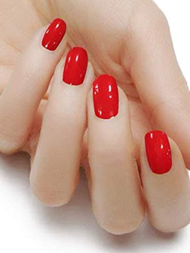 Express Manicures 100% Nail Polish Strips 'Foxy' Red Full Nail Self Adhesive Wraps Like Incoco