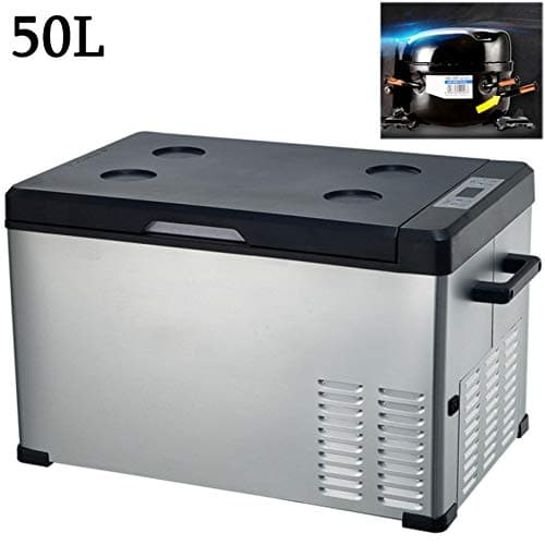 YNWJ Compressor Cool Box Car Mini Refrigerators Truck 24V/12V/220-240V (15L/20L/25L/30L/40L/50L/75L) Car Cooler Car Refrigerator For Traveling Camping,50L-Car And Home Use