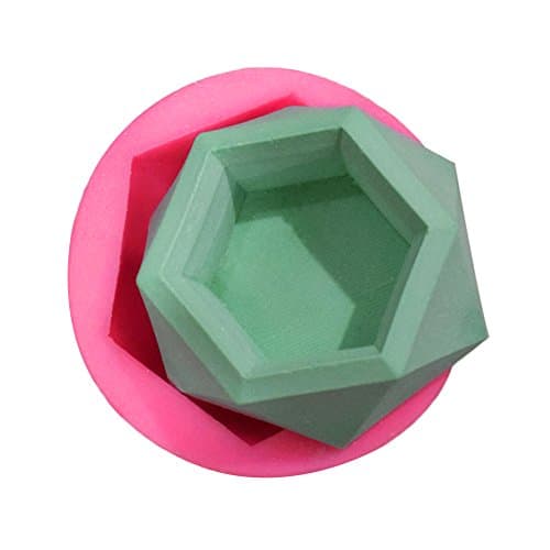 Modern Geometric Style Concrete Planter Diamond Shaped Surface Succulent Plant Flower Pot Silicone Mold DIY Ashtray Candle Holder Mould