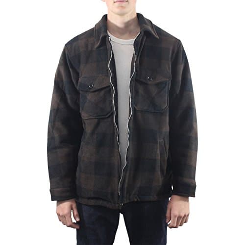 Men's Buffalo Plaid Polar Fleece Jacket