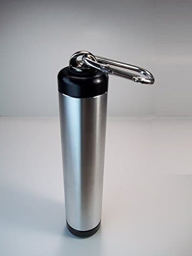 Waterproof Camping Storage Container Screw Top with Carabiner Spring Clip #9C