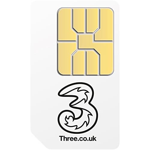 Three Mobile Broadband Ready to Go 1GB Preloaded Data Standard SIM for 3G Tablets