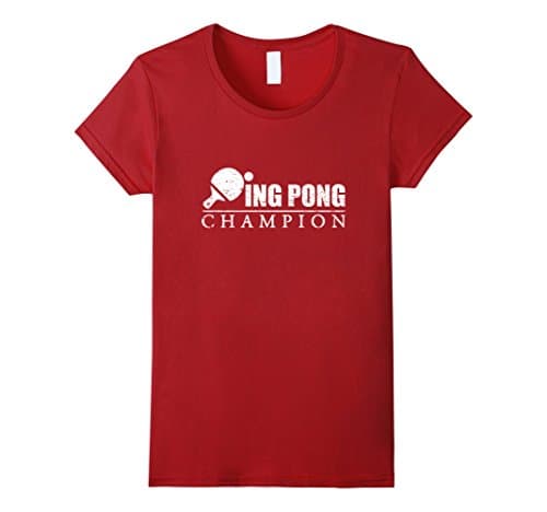 Women's Ping Pong Champion Shirt Medium Cranberry