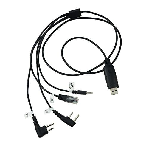 Bigstone 4 in 1 USB Program Programming Cable Adapter for Kenwood, Motorola, Puxing, TYT, WOUXUN, HYT Two Way Radio