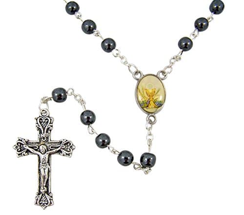 Religious Art First Communion Acrylic Bead Rosary in Gift Box, 20 Inch