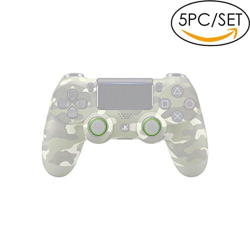 5x Analog Stick Joystick Controller Performance Thumb Grips for PS4, PS3, Xbox ONE, Xbox ONE S, Xbox 360, Wii U (Clear/Green)
