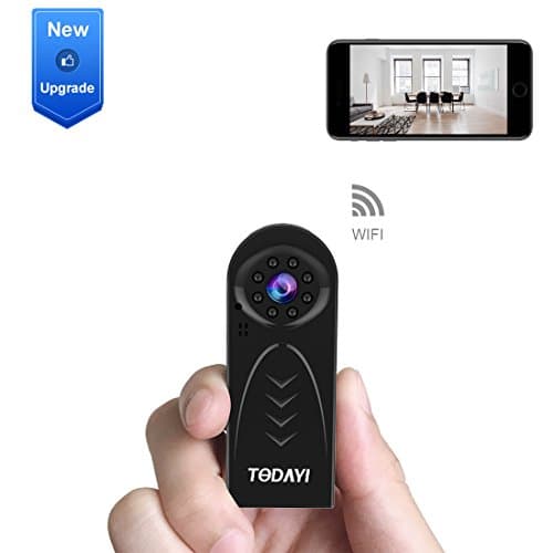 Spy camera, TODAYI Wireless Hidden Camera 1080P HD Mini Wifi Camera Spy Cam Small Security Nanny Camera for iPhone/Android/PC with Motion Detection Activated IR Night Vision