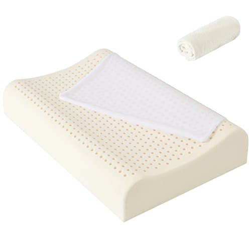 LEDIA Sleep Bed Pillow Latex Wave Shape Massage Pillow,Soft,Standard 1-Pack