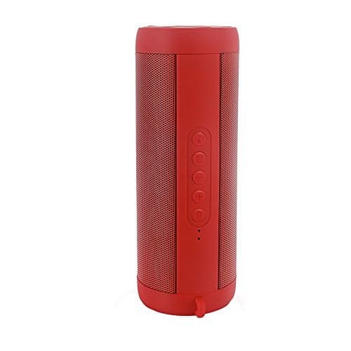Portable Wireless Bluetooth Speaker with LED Lighting IPX5 Water Resistant Red