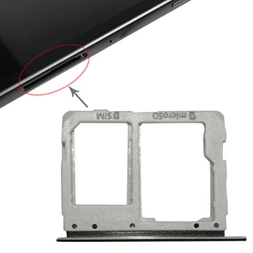 Cell Phone Accessories BJS SIM Card Tray + Micro SD Card Tray for Galaxy Tab S3 9.7 / T825 (3G Version)(Black) (Color : Black)