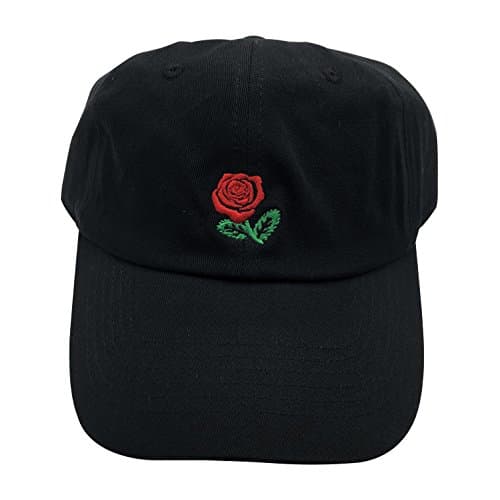 PTCCZLLP Dad Hats Baseball Cap 3D Rose Embroidered Adjustable Snapback (Black1)