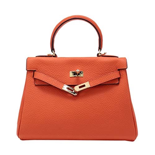 Leather Handbag Kelly Baotou Layer Leather Lychee Pattern Handbag Simple Shoulder Diagonal Package