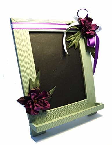 Flower Embellished Chalkboard and Eraser Tray
