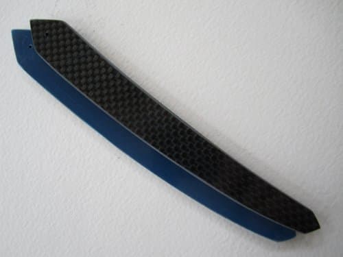 Razor Scales -Carbon Fiber Black on Blue, Average Size, Point (1 Pair)