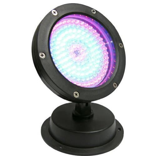 MAGIC POND LED SPOTLIGHT (R/B/W) for Underwater or Land - Changes Colors, Includes 144 Lights, Transformer and 33 Foot Cord - Energy Efficient