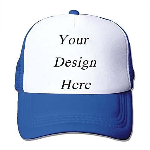 Unisex Classic Adjustable Baseball Cap, Custom Personalized Hip Hop Hat Design Photo or Message Print Cap (funny caps blue)