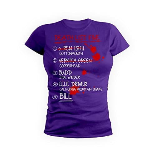 GetShirtz Death List Five Kill Bill T-Shirt XX-Large Purple