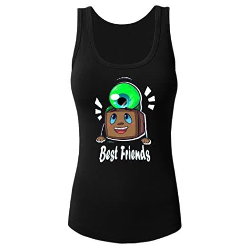 Tiny Box Tim and Septiceye Sam Custom Women's Tank Top Sleeveless Tee by Hkhoodies (Black)
