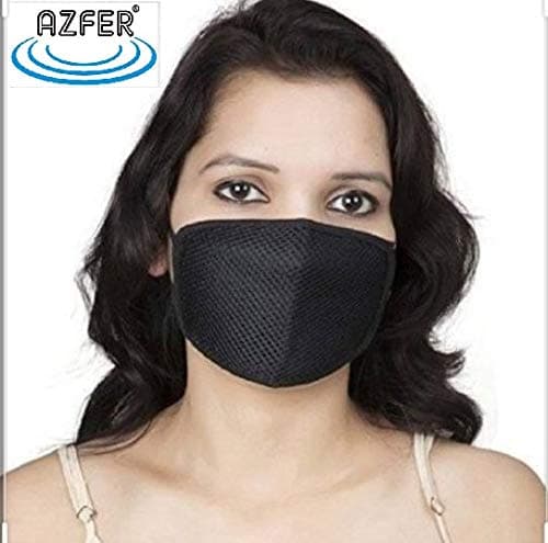 Azfer Anti Dust/Pollution Face Mask with filter and Reusable Pack of 1 Mask