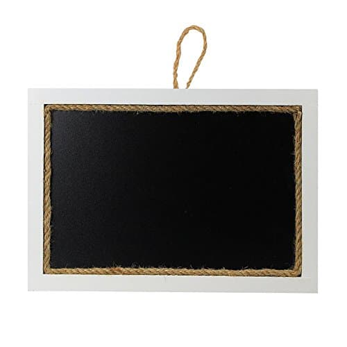 SUPERIORFE Rustic Style Message Memo Chalkboard Sign, Blackboard (11''W X 15.3''L, WHITE)