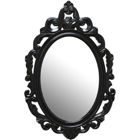 Stratton Home Decor Black Baroque Mirror, Hand-painted