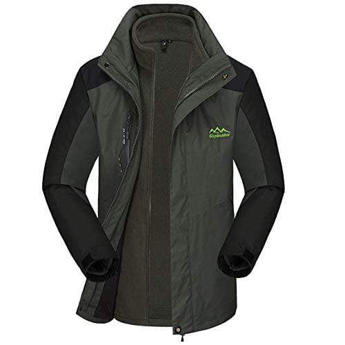 Warm Outdoor Clothes Men Simayixx Windproof Jacket 2 Piece Set Three in One Outdoor Breathable Tops Plus Size