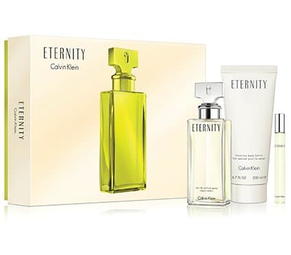 ETERNITY Gift Set for WOMEN - 3.4 oz. EDP Spray + 6.7 oz. Body Lotion + 0.33 oz. Roller Ball - OR EMAIL FOR ANY OTHER PERFUMES - 100% AUTHENTIC & ORIGINAL - No Exceptions