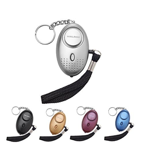 Emergency Personal Alarm,130DB Self-Defense Electronic Device Security Alarm Keychain with LED Light for Women Elderly Safety by HNRLOY (Sliver)
