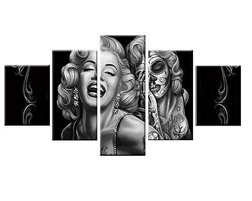 AGCary Unframed 5 Piece Marilyn Monroe Poster Modern Artwork Print Canvas Painting for for Living Room Bedroom Home Decor(Marilyn Monroe, 8x12 x2pcs,8x16 x2pcs,8x20 x1pcs)