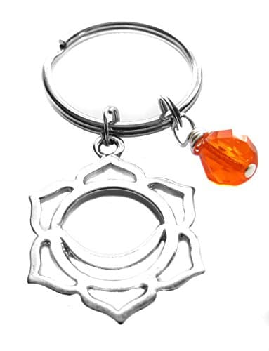 2nd Chakra Sacral Chakra Symbol and Orange Color, Keychain Key Chain Bag Charm Zipper Pull
