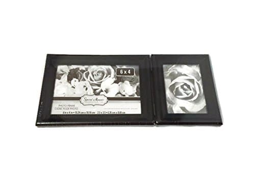 Special Moments Picture Frame Black Split Dual Double Collage Hinged 6x4 & 2.5x3.5