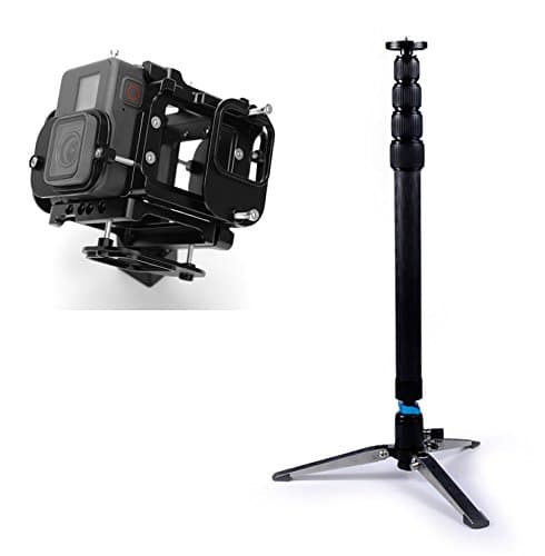 FOREVER100 FG5 3+3 w/ Carbon Monopod VR 360° Panorama Mount Rig for 6x GoPro HERO 5