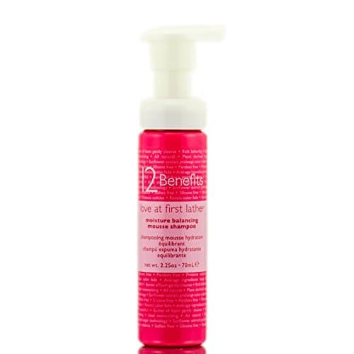 12 Benefits Love At First Lather Moisture Balancing Mousse Shampoo 2.25 oz