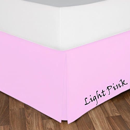American Sheets 1-PC Tailor Made Well Fitting Bed Skirt Light Pink -Pattern Solid Drop Length 15" Inches ) in Cal-King Sizes &amp; 450 Thread -Choose Colors 100% Egyptian Cotton By American Sheets