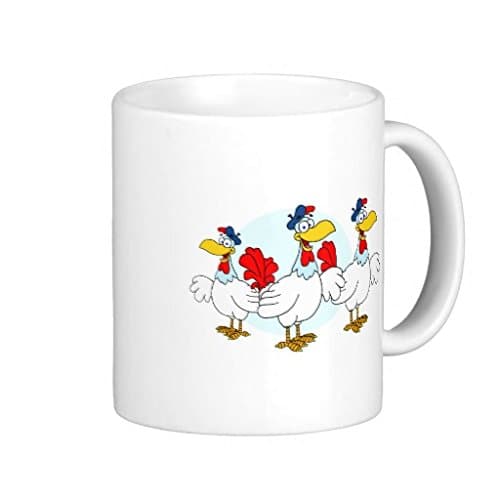 Pioenfly Three French Hens Classic White Coffee Mug