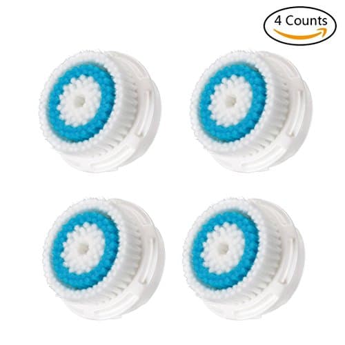 4-Count Deep Pore Cleanse Replacement Brush Head for Facial Cleanser | Compatible with Mia, Mia2, Mia3 (Aria), Mia Fit, Alpha Fit, Smart Profile, PLUS, PRO