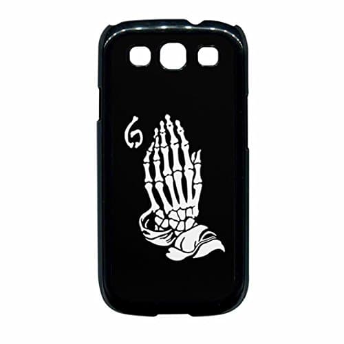 6 Six God Skeleton Prayer Praying Hands Drake Samsung Galaxy S3 Case (Black Rubber)