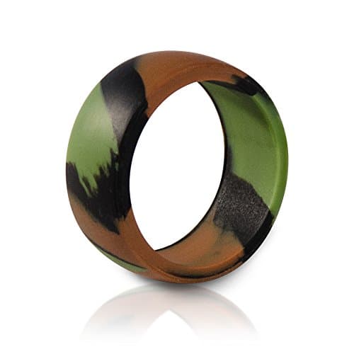 Mens Silicone Camouflage Wedding Ring for active lifestyle, work, play and safety - Sizes 9-12 (11)