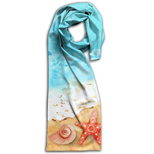 100% Polyester Full 3D Sublimation Bandelet Jul 26 Seashells And Starfish Romantic Adult Neckerchief