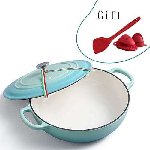 Cast iron casserole dish, suitable for induction | enamel pot | cooking pot | Dutch oven | casserole | non-stick pan | 26CM | 3 L volume, high temperature and easy to clean,B