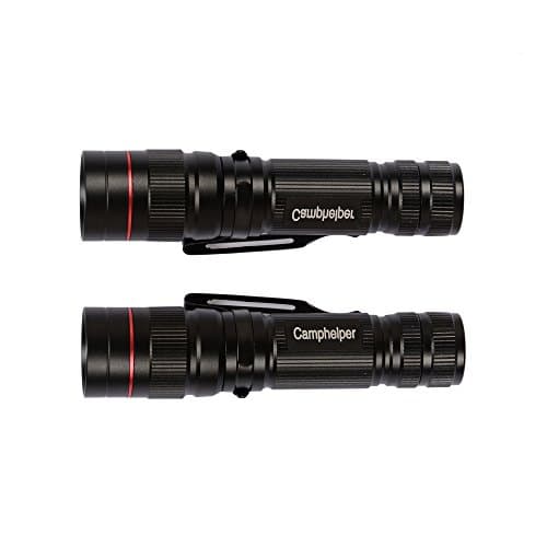 Pack of 2, Mini Aluminum LED Flashlight with Clip, 3 Light Modes, Ultra Bright, Water Resistant Handheld Flashlight Keychain Flashlight for Hiking, Camping, Fishing and Indoor Outdoor Use(Black)