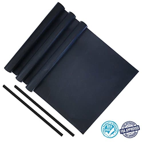 Kitchen Capital 3 Pack Nonstick Oven Liners – Versatile Heavy-Duty Mats for Bottom of Electric, Gas, Toaster Ovens + 2 Rack Guards – Reusable, Heat-Resistant, Cut to Fit – Certified BPA Free